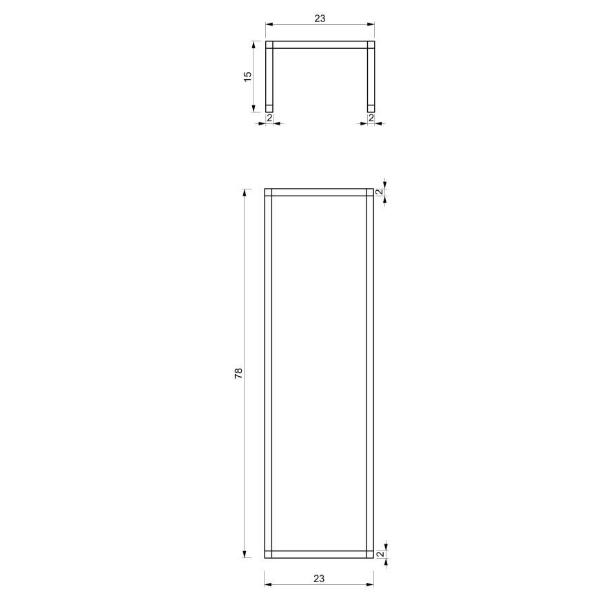 Suporte de parede para toalha 78x23 cm branco