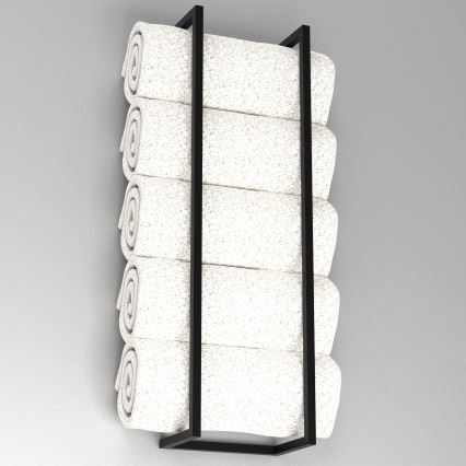 Suporte de parede para toalha 78x23 cm preto