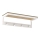 Suporte de parede para toalha com prateleira 10x40 cm branco