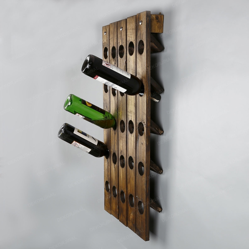 Suporte de parede para vinho ICKI 85x45 cm abeto