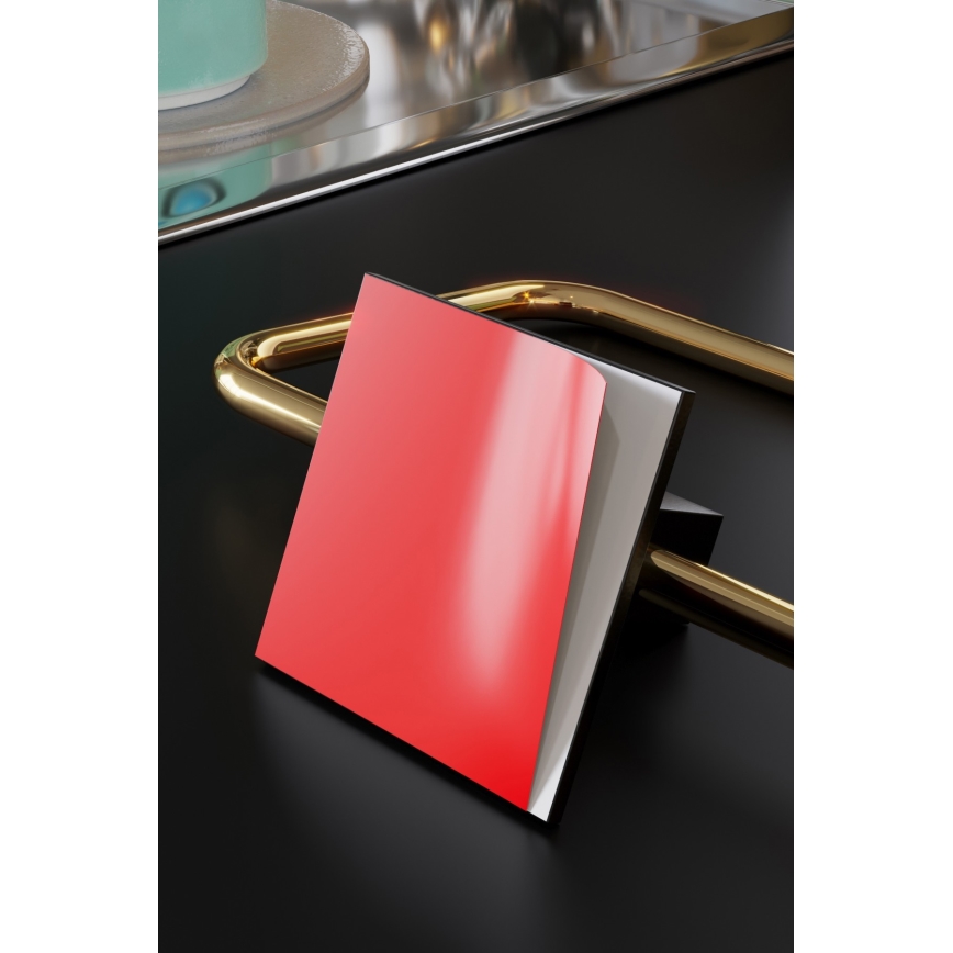Suporte metálico para papel higiénico 8x16 cm preto/dourado
