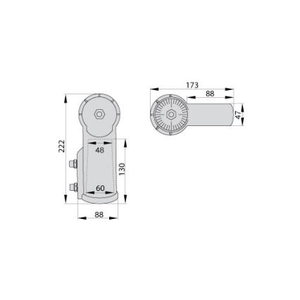 Suporte para candeeiro de rua cinzento IP44