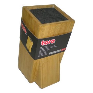 Suporte para facas com inserção flexível 23,8x11 cm bambu
