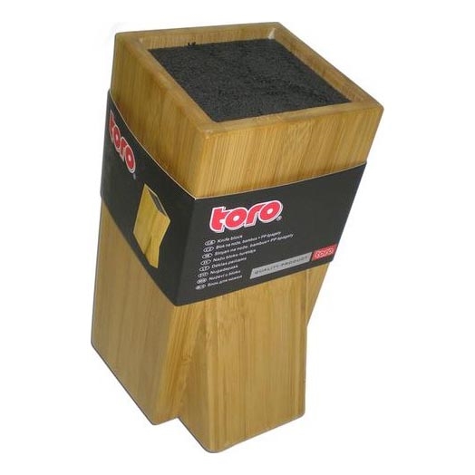 Suporte para facas com inserção flexível 23,8x11 cm bambu