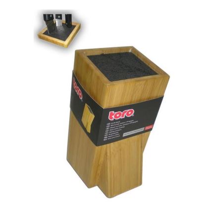 Suporte para facas com inserção flexível 23,8x11 cm bambu