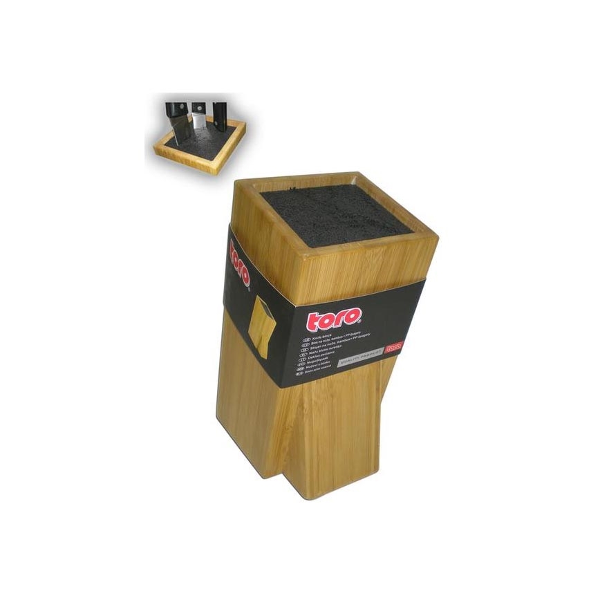 Suporte para facas com inserção flexível 23,8x11 cm bambu