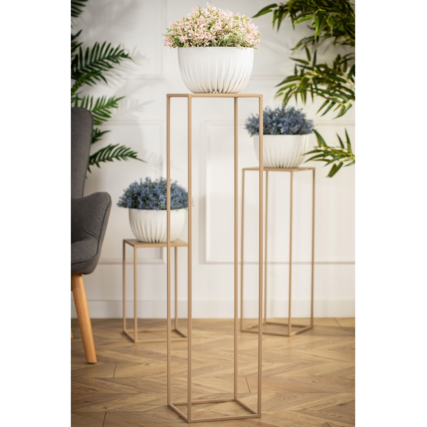 Suporte para flores 100x24 cm bege