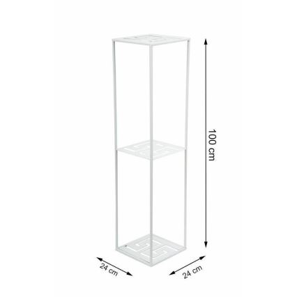 Suporte para flores 100x24 cm branco