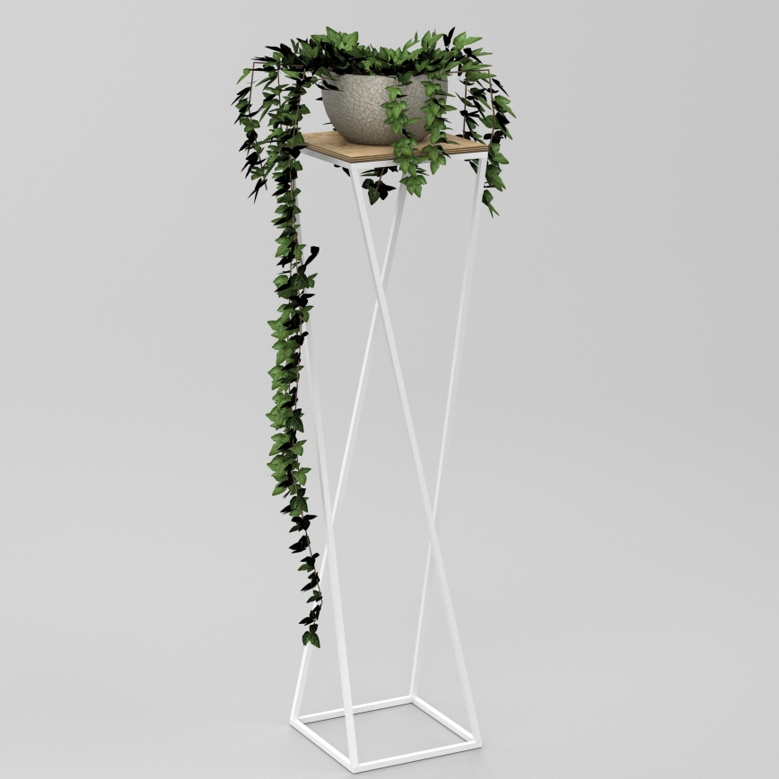 Suporte para flores 100x24 cm branco
