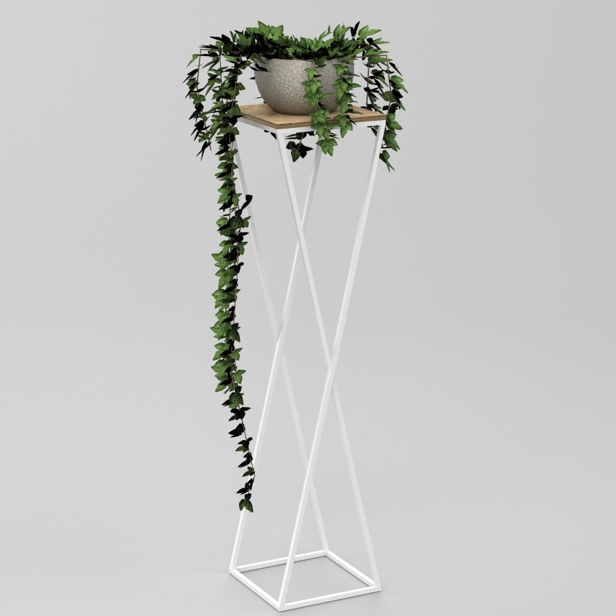 Suporte para flores 100x24 cm branco
