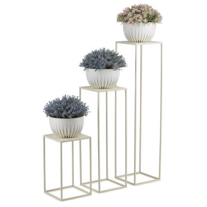 Suporte para flores 100x24 cm creme