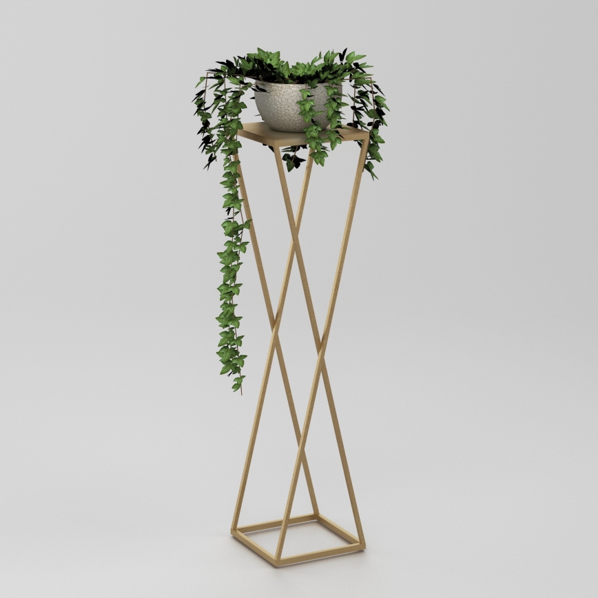 Suporte para flores 100x24 cm dourada
