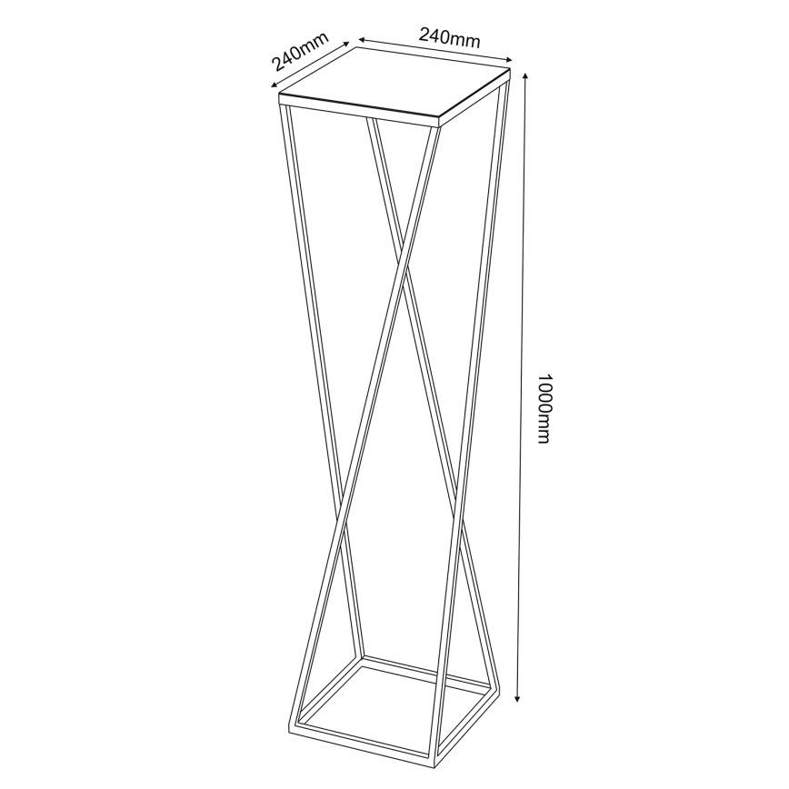 Suporte para flores 100x24 cm dourada