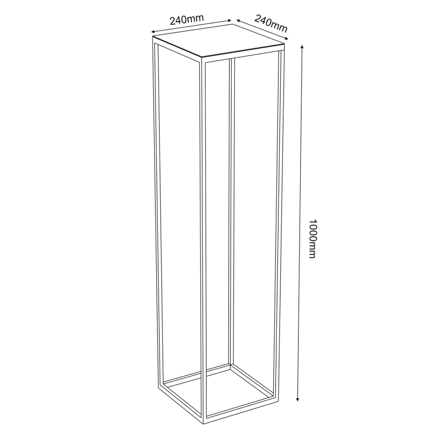 Suporte para flores 100x24 cm dourada