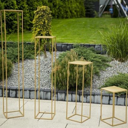 Suporte para flores 100x24 cm dourado