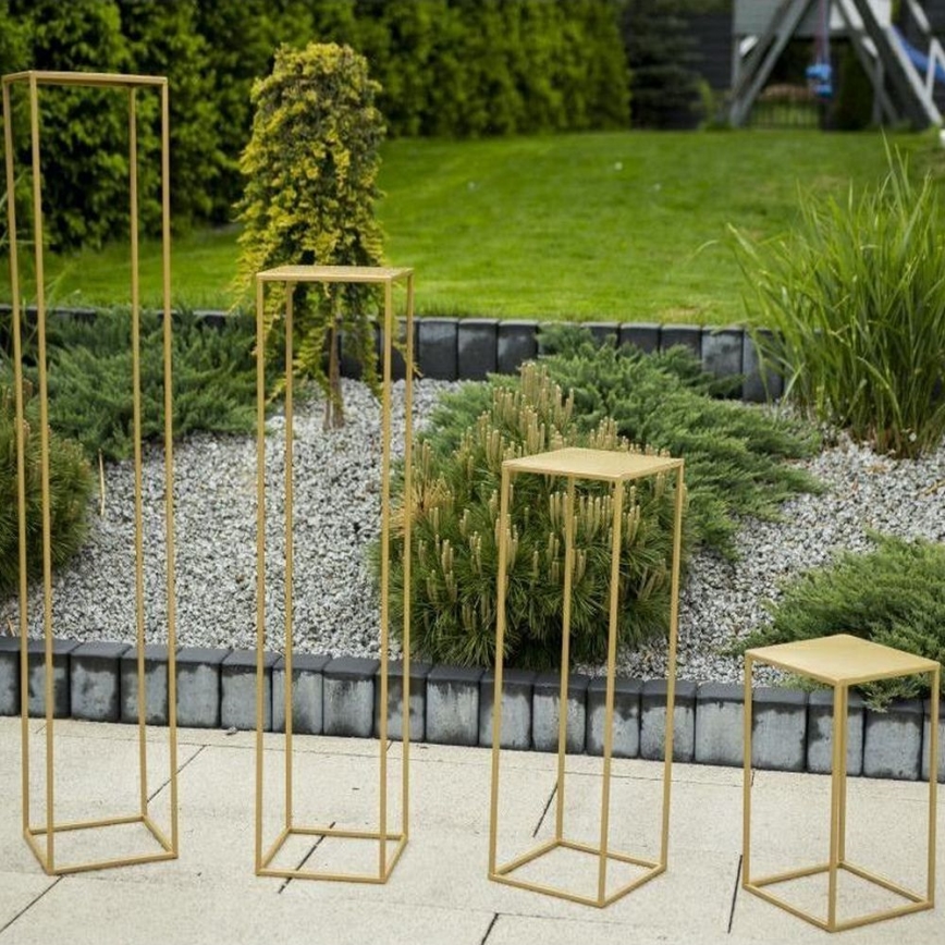 Suporte para flores 100x24 cm dourado