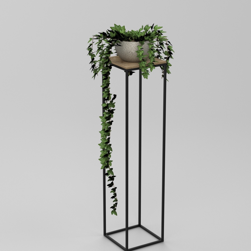 Suporte para flores 100x24 cm preto