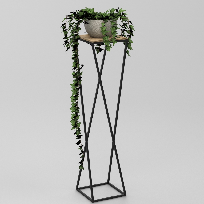 Suporte para flores 100x24 cm preto