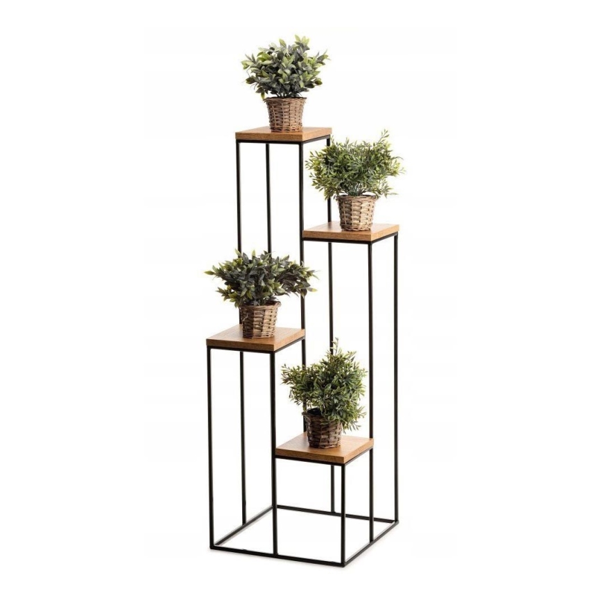 Suporte para flores 110x40 cm preto/castanho