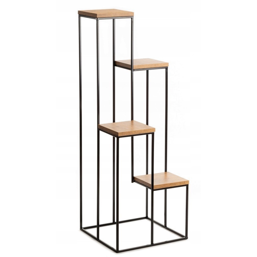 Suporte para flores 110x40 cm preto/castanho