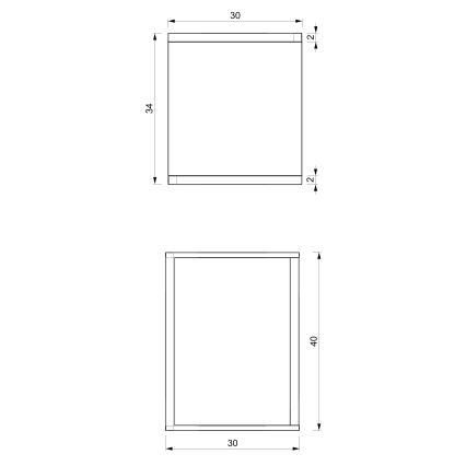 Suporte para flores 40x30x34 cm preto