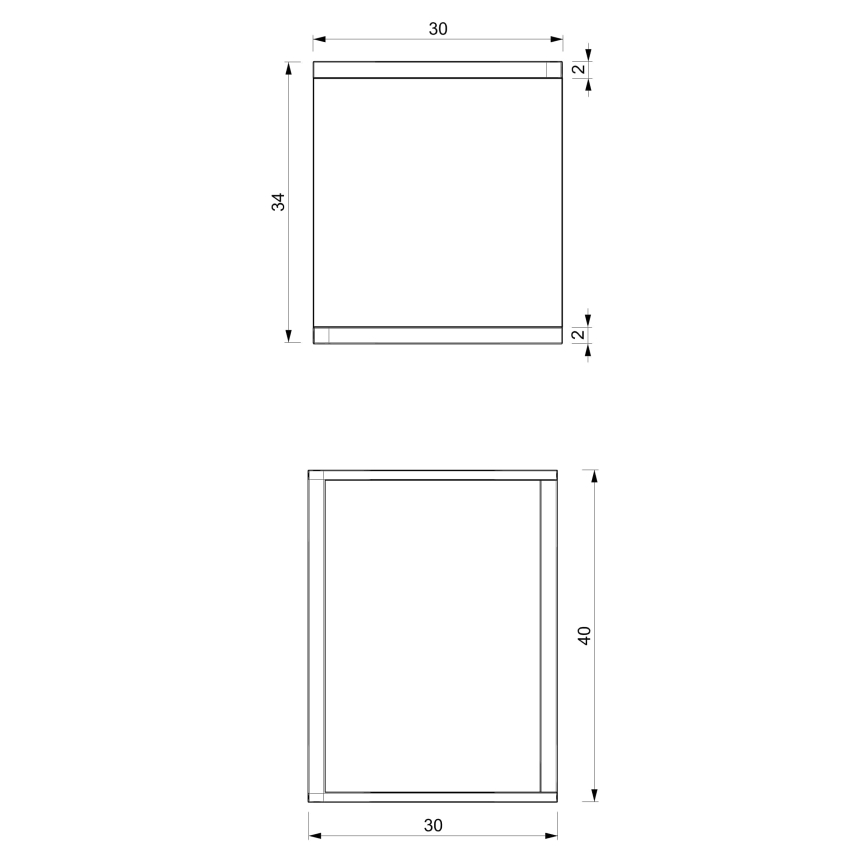 Suporte para flores 40x30x34 cm preto