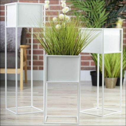 Suporte para flores 50x24 cm branco
