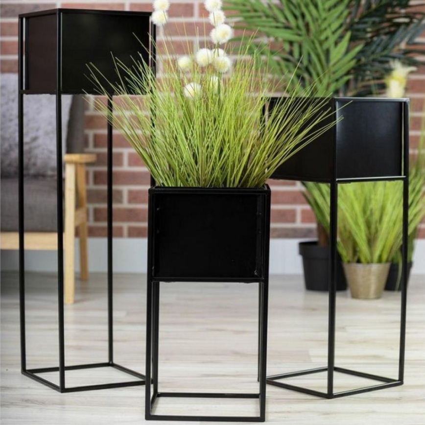 Suporte para flores 50x24 cm preto