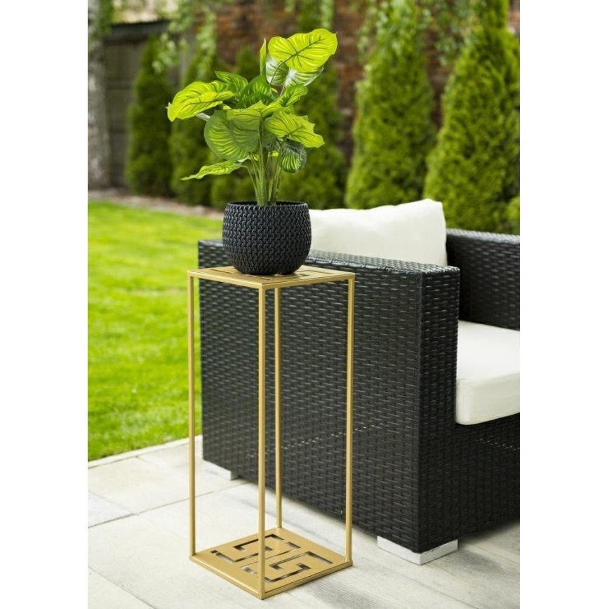 Suporte para flores 60x24 cm dourado