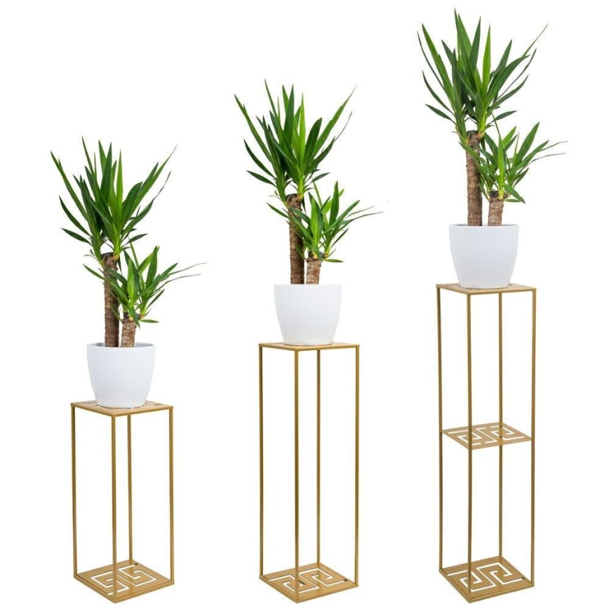 Suporte para flores 60x24 cm dourado