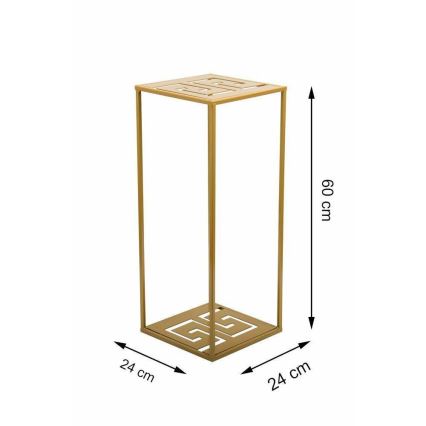 Suporte para flores 60x24 cm dourado
