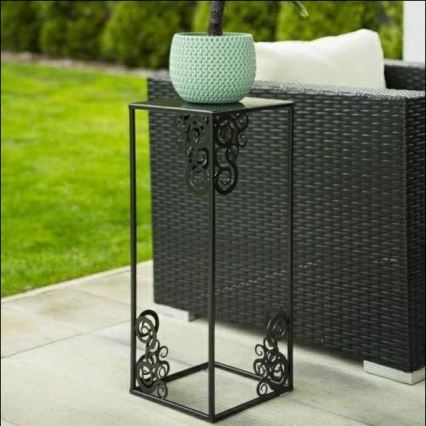 Suporte para flores 60x24 cm preto