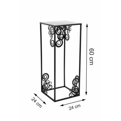 Suporte para flores 60x24 cm preto