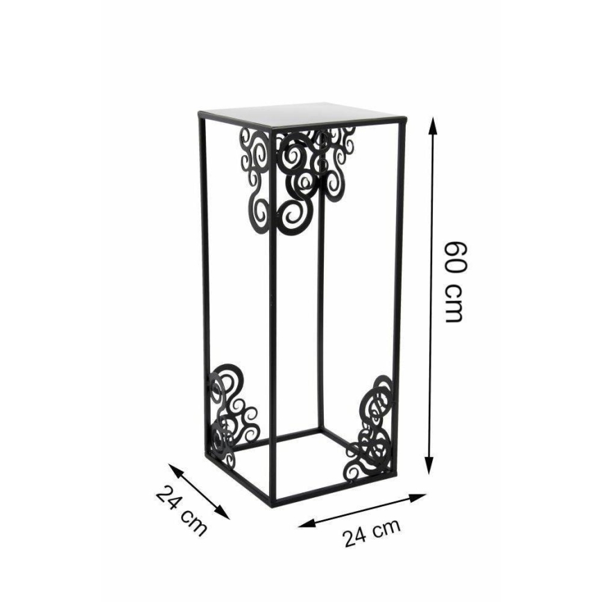 Suporte para flores 60x24 cm preto