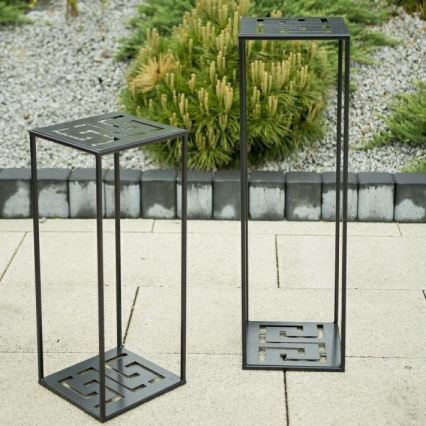 Suporte para flores 60x24 cm preto
