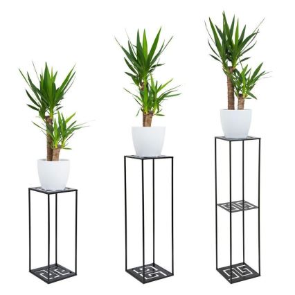 Suporte para flores 60x24 cm preto