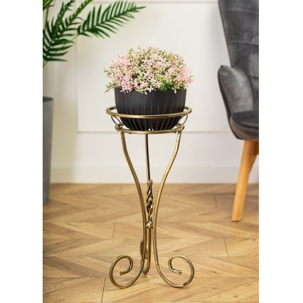 Suporte para flores 60x28 cm dourado