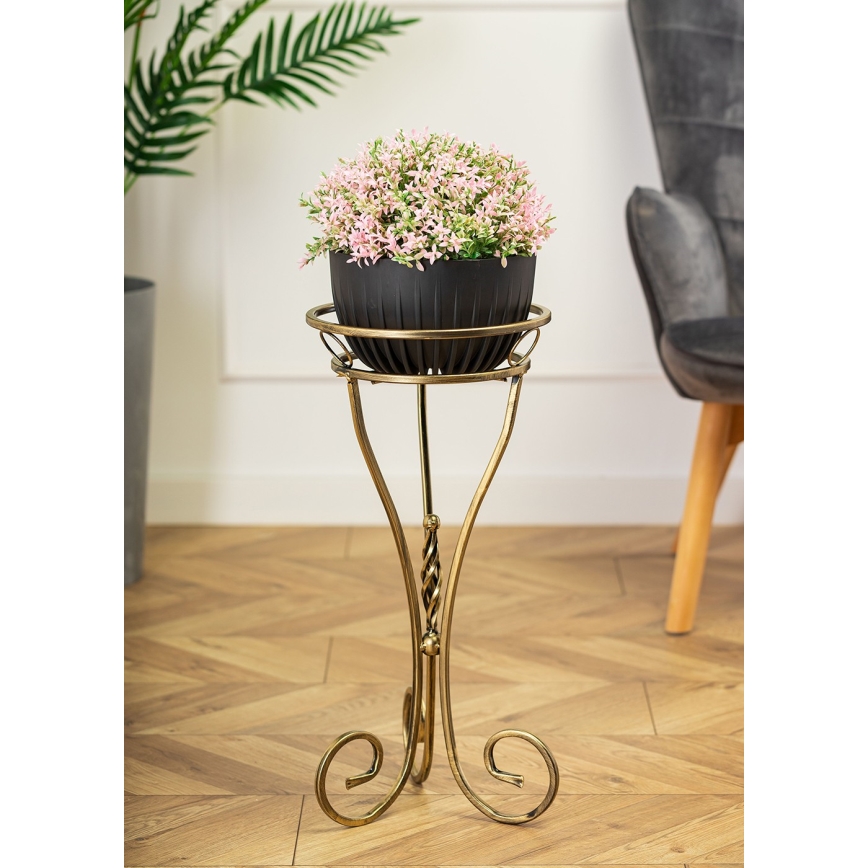 Suporte para flores 60x28 cm dourado
