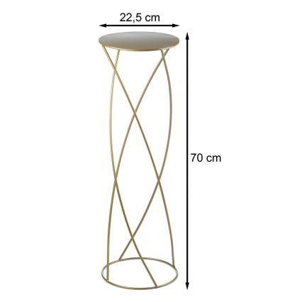 Suporte para flores 70x22,5 cm dourado