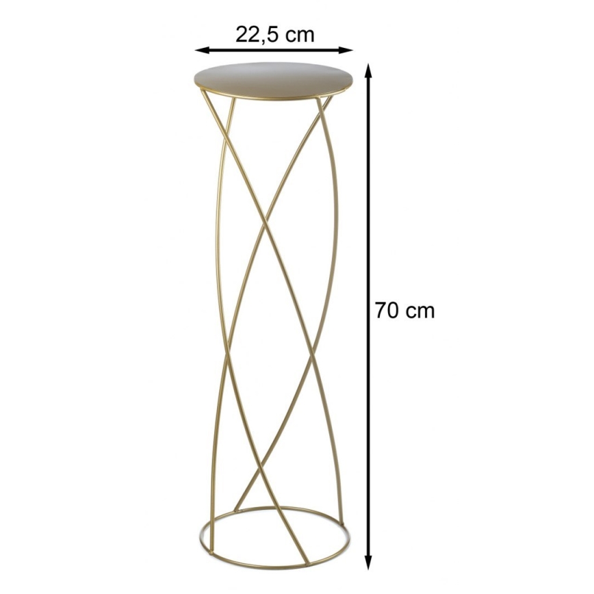 Suporte para flores 70x22,5 cm dourado