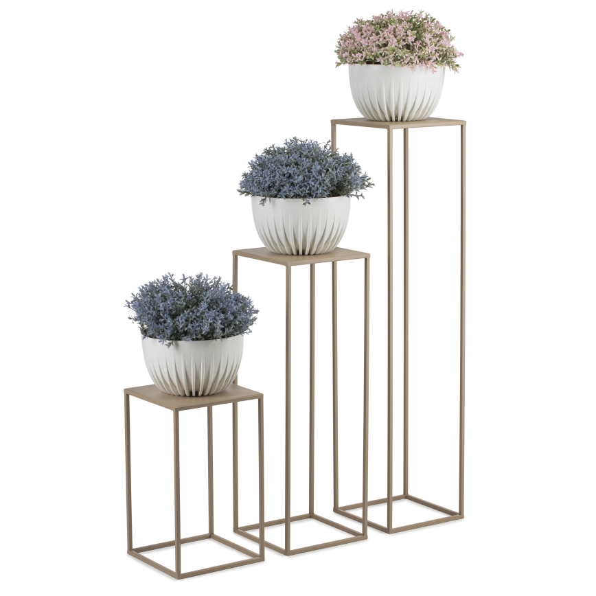 Suporte para flores 70x24 cm bege