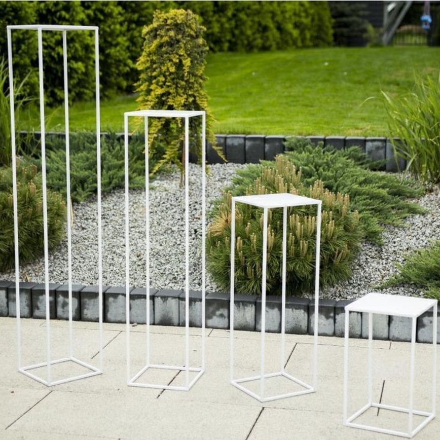 Suporte para flores 70x24 cm branco