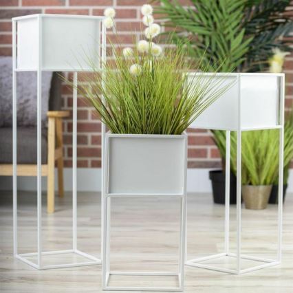 Suporte para flores 70x24 cm branco