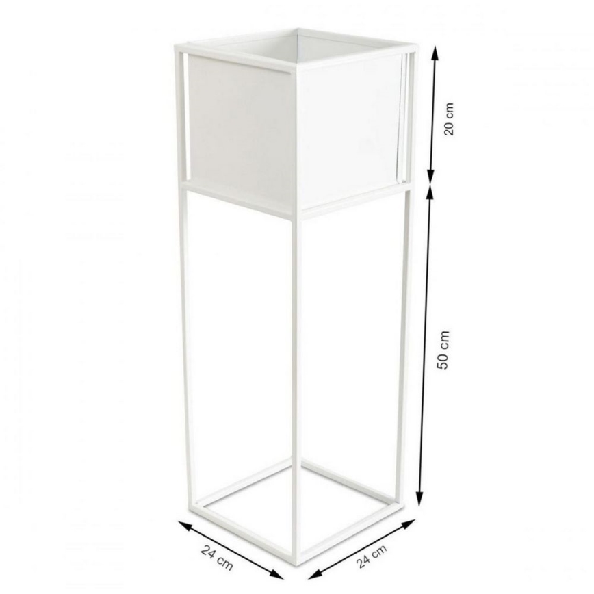 Suporte para flores 70x24 cm branco