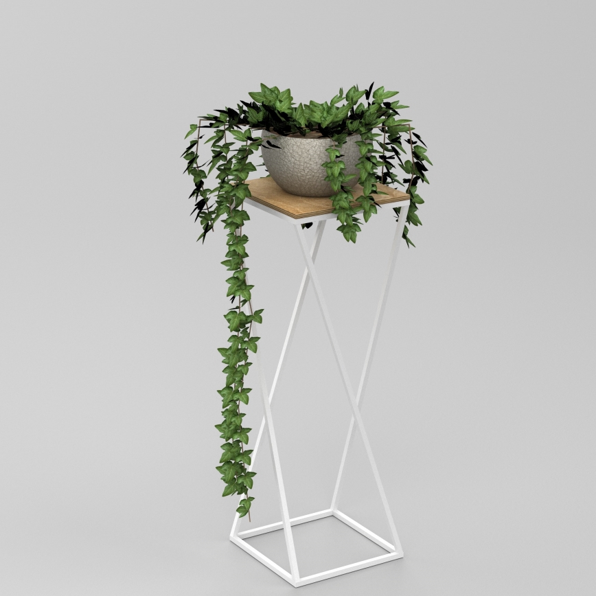 Suporte para flores 70x24 cm branco