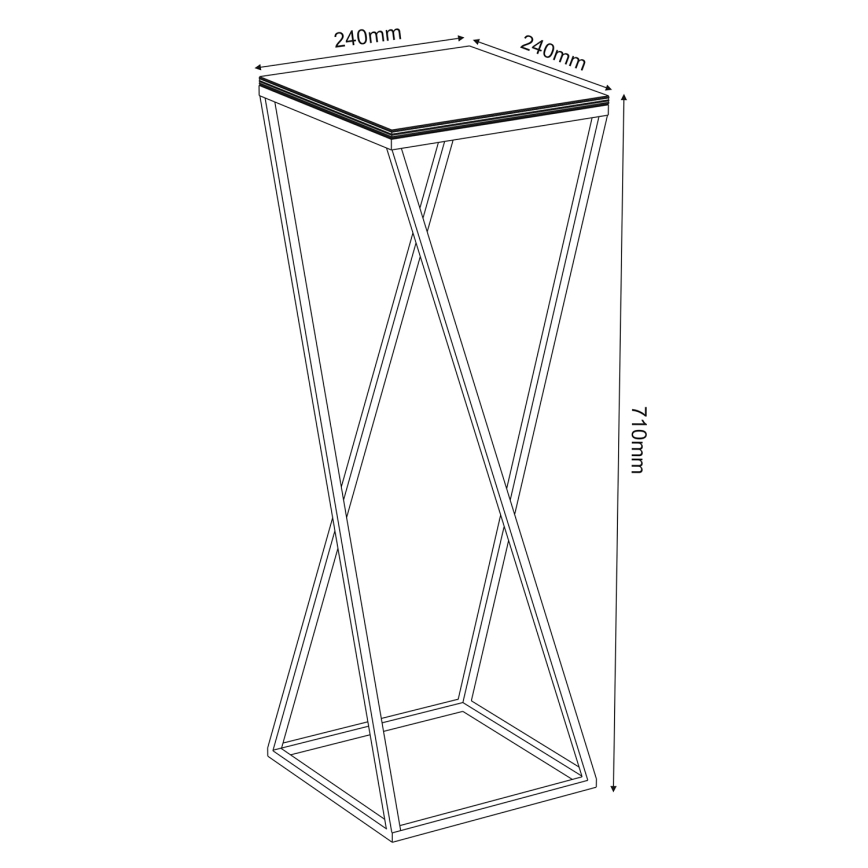 Suporte para flores 70x24 cm branco