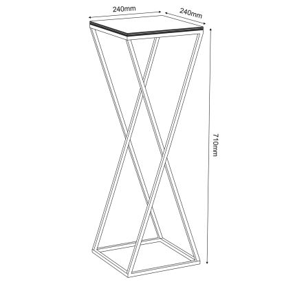 Suporte para flores 70x24 cm branco