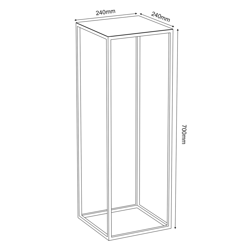Suporte para flores 70x24 cm dourada