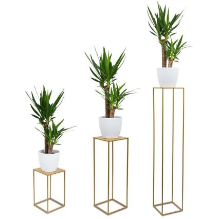 Suporte para flores 70x24 cm dourado