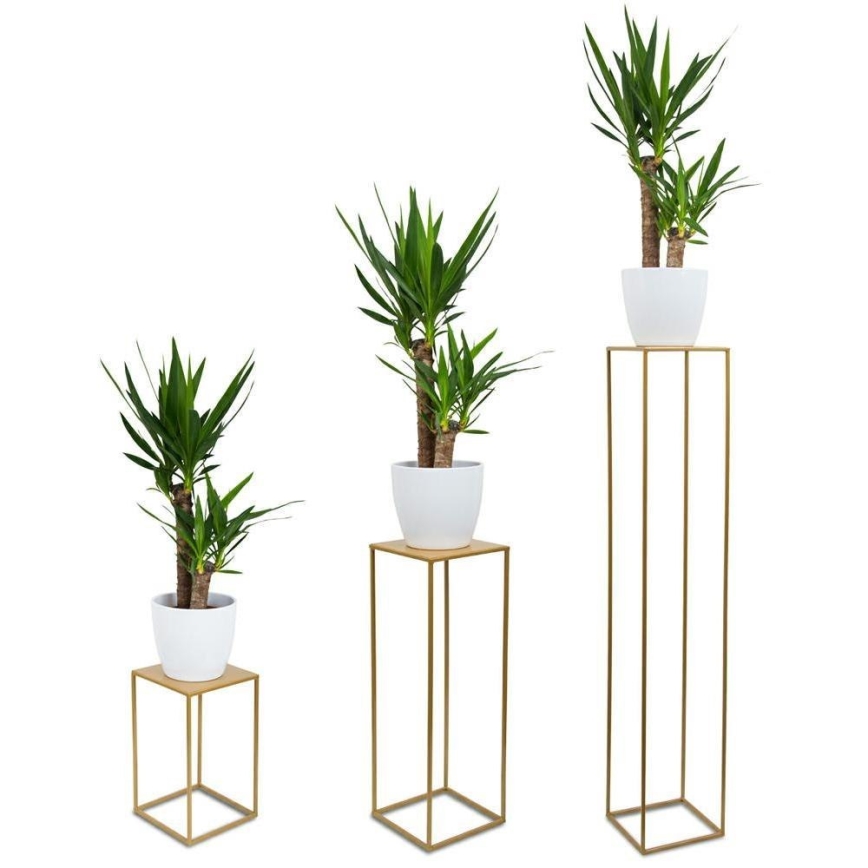 Suporte para flores 70x24 cm dourado